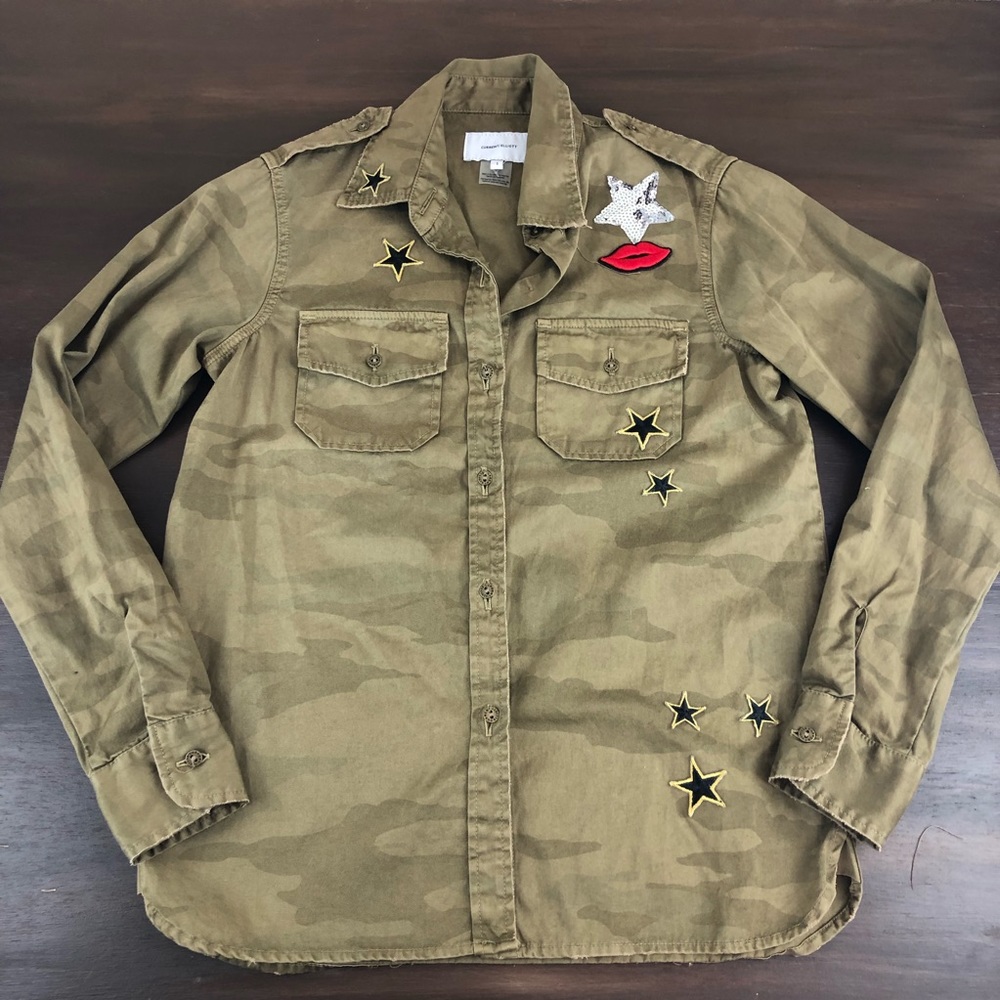 Nwot Current/Elliott The Perfect Patchwork Shirt - image 4